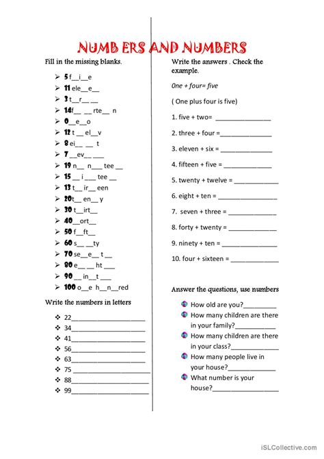 liveworksheets numbers|1,960 Numbers English ESL worksheets pdf & doc.